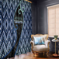 Aotearoa Atua Tangaroa Window Curtain God Of Ocean Koru Patterns