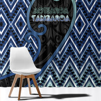 Aotearoa Atua Tangaroa Window Curtain God Of Ocean Koru Patterns