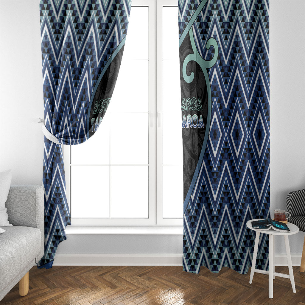 Aotearoa Atua Tangaroa Window Curtain God Of Ocean Koru Patterns