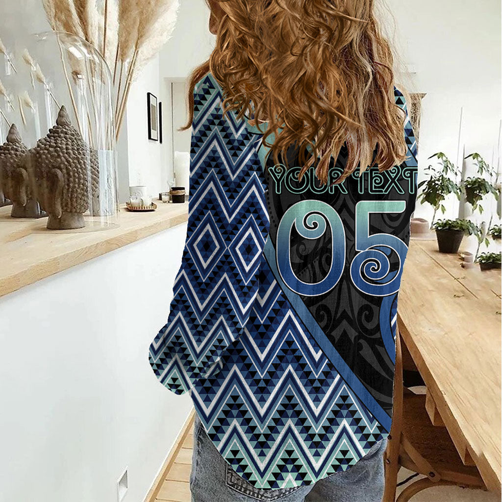Custom Aotearoa Atua Tangaroa Women Casual Shirt God Of Ocean Koru Patterns