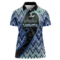 Custom Aotearoa Atua Tangaroa Women Polo Shirt God Of Ocean Koru Patterns