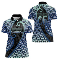 Custom Aotearoa Atua Tangaroa Women Polo Shirt God Of Ocean Koru Patterns