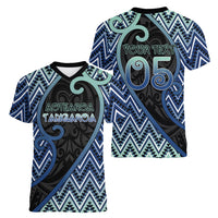 Custom Aotearoa Atua Tangaroa Women V-Neck T-Shirt God Of Ocean Koru Patterns