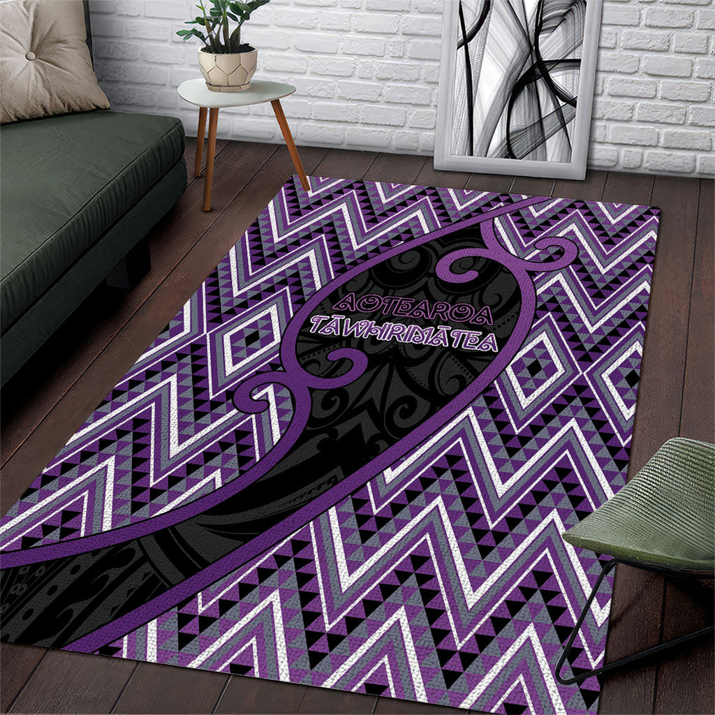 Aotearoa Atua Tawhirimatea Area Rug God Of Storms Koru Patterns