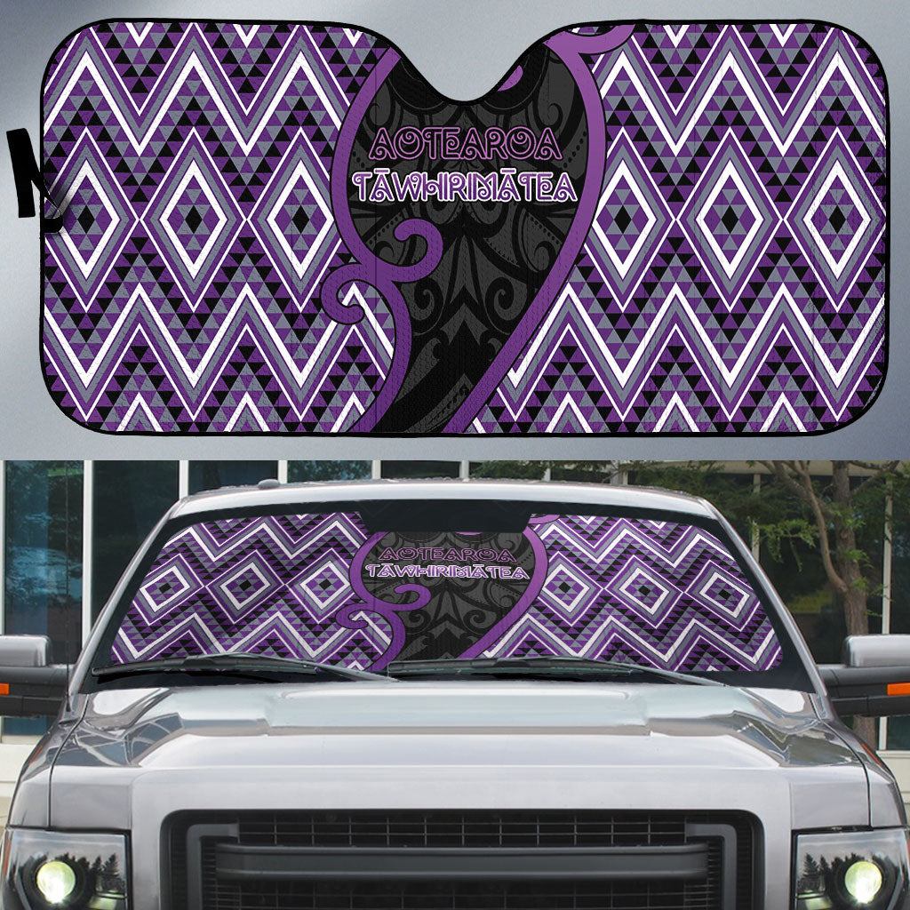 Aotearoa Atua Tawhirimatea Auto Sun Shade God Of Storms Koru Patterns