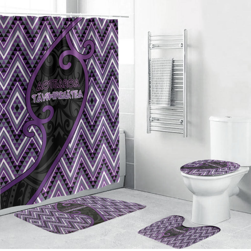 Aotearoa Atua Tawhirimatea Bathroom Set God Of Storms Koru Patterns