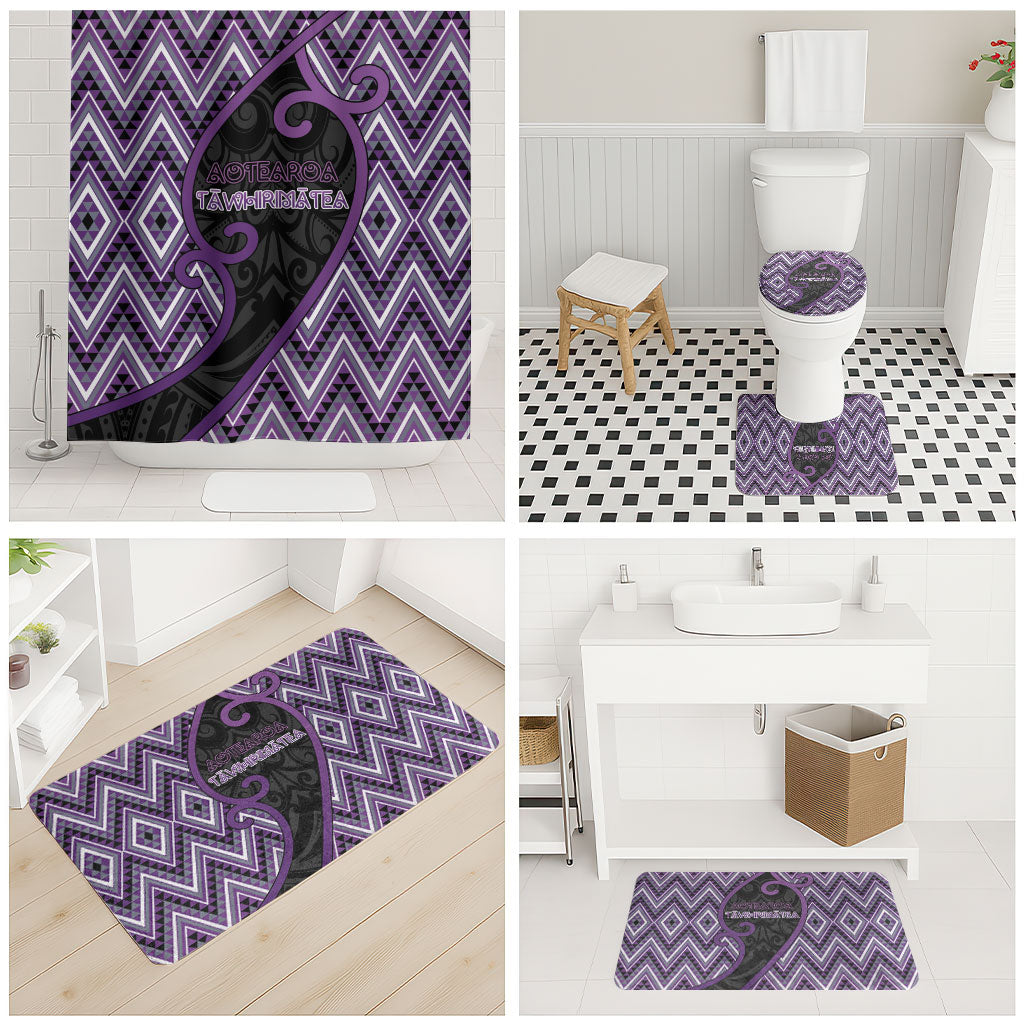 Aotearoa Atua Tawhirimatea Bathroom Set God Of Storms Koru Patterns