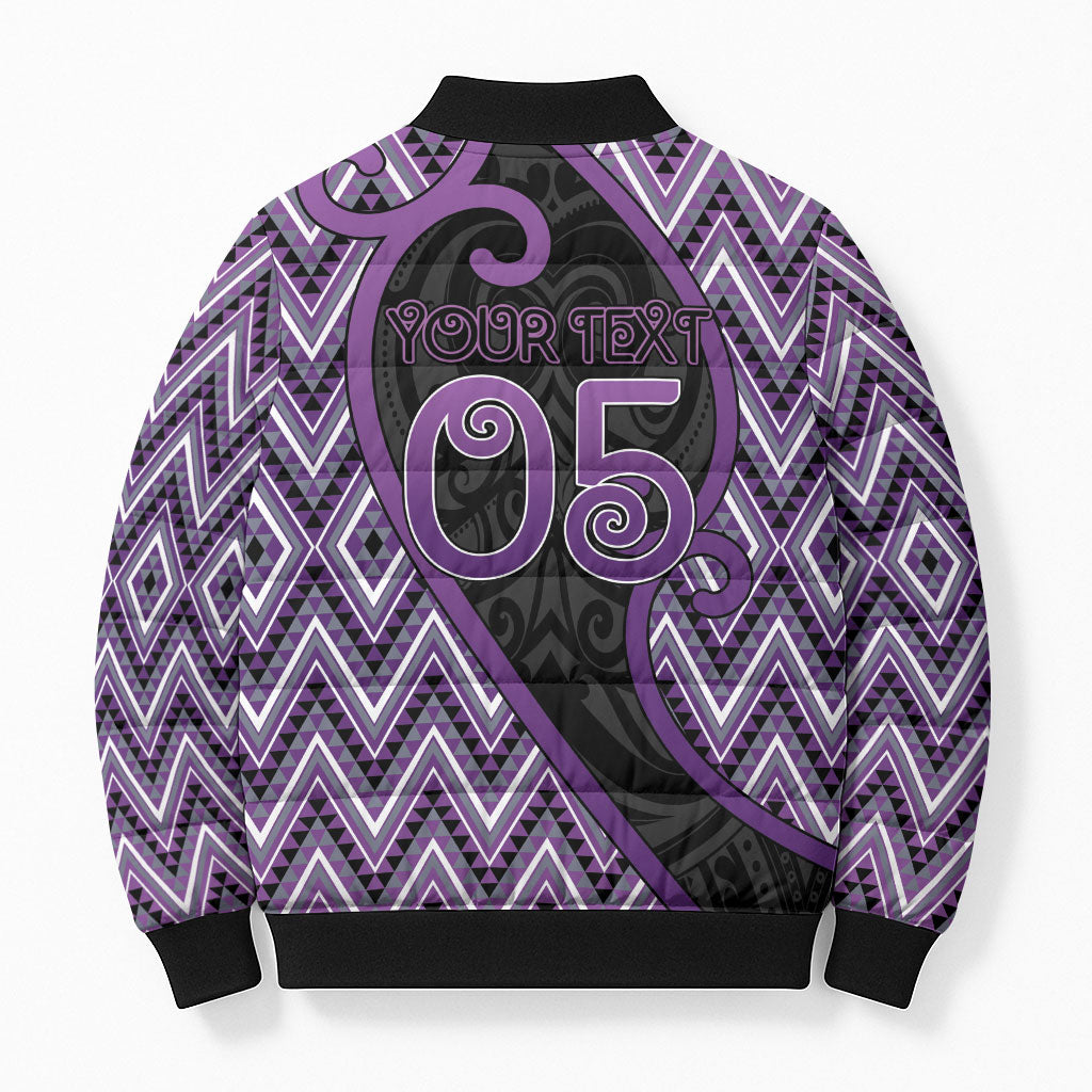 Custom Aotearoa Atua Tawhirimatea Bomber Puffer Jacket God Of Storms Koru Patterns