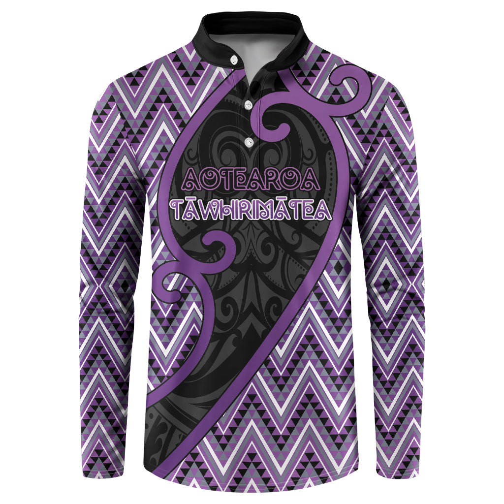 Custom Aotearoa Atua Tawhirimatea Button Sweatshirt God Of Storms Koru Patterns