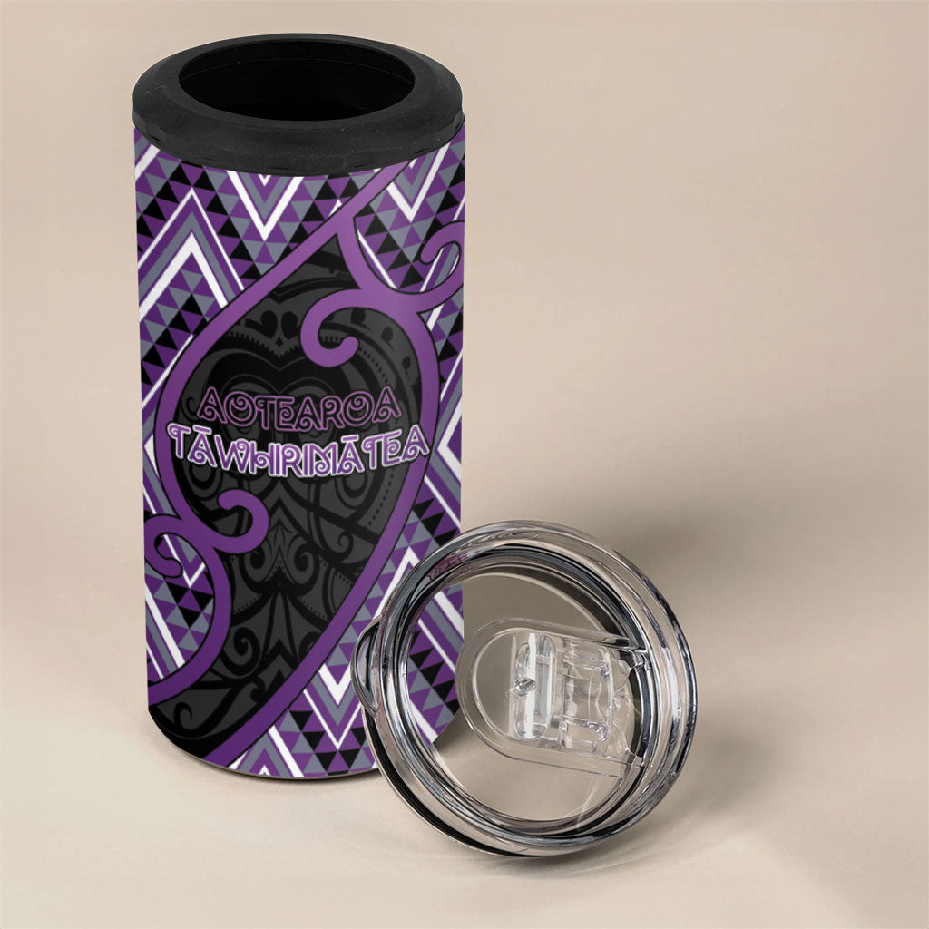 Custom Aotearoa Atua Tawhirimatea 4 in 1 Can Cooler Tumbler God Of Storms Koru Patterns