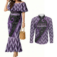 Custom Aotearoa Atua Tawhirimatea Couples Matching Mermaid Dress and Long Sleeve Button Shirt God Of Storms Koru Patterns