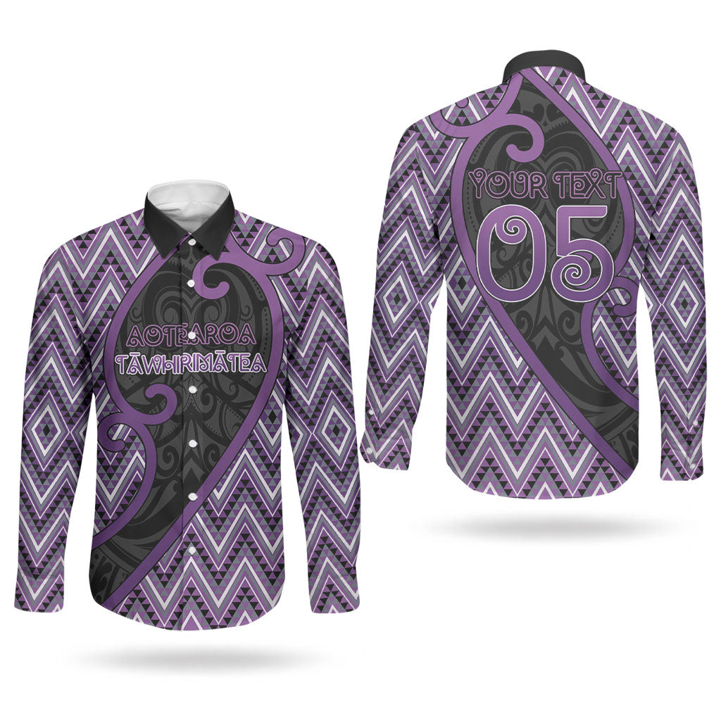 Custom Aotearoa Atua Tawhirimatea Couples Matching Off Shoulder Maxi Dress and Long Sleeve Button Shirt God Of Storms Koru Patterns