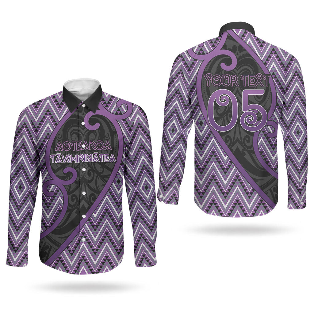 Custom Aotearoa Atua Tawhirimatea Couples Matching Off The Shoulder Long Sleeve Dress and Long Sleeve Button Shirt God Of Storms Koru Patterns