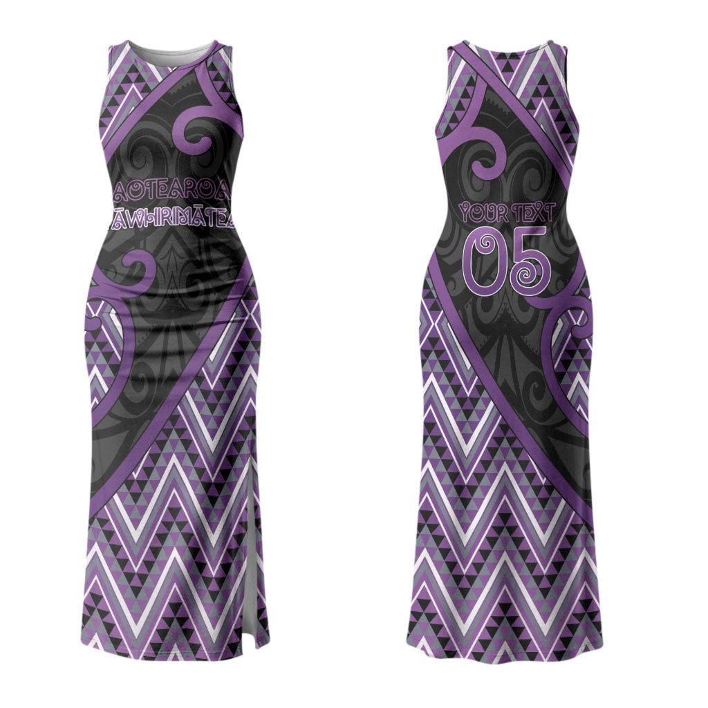 Custom Aotearoa Atua Tawhirimatea Couples Matching Tank Maxi Dress and Long Sleeve Button Shirt God Of Storms Koru Patterns