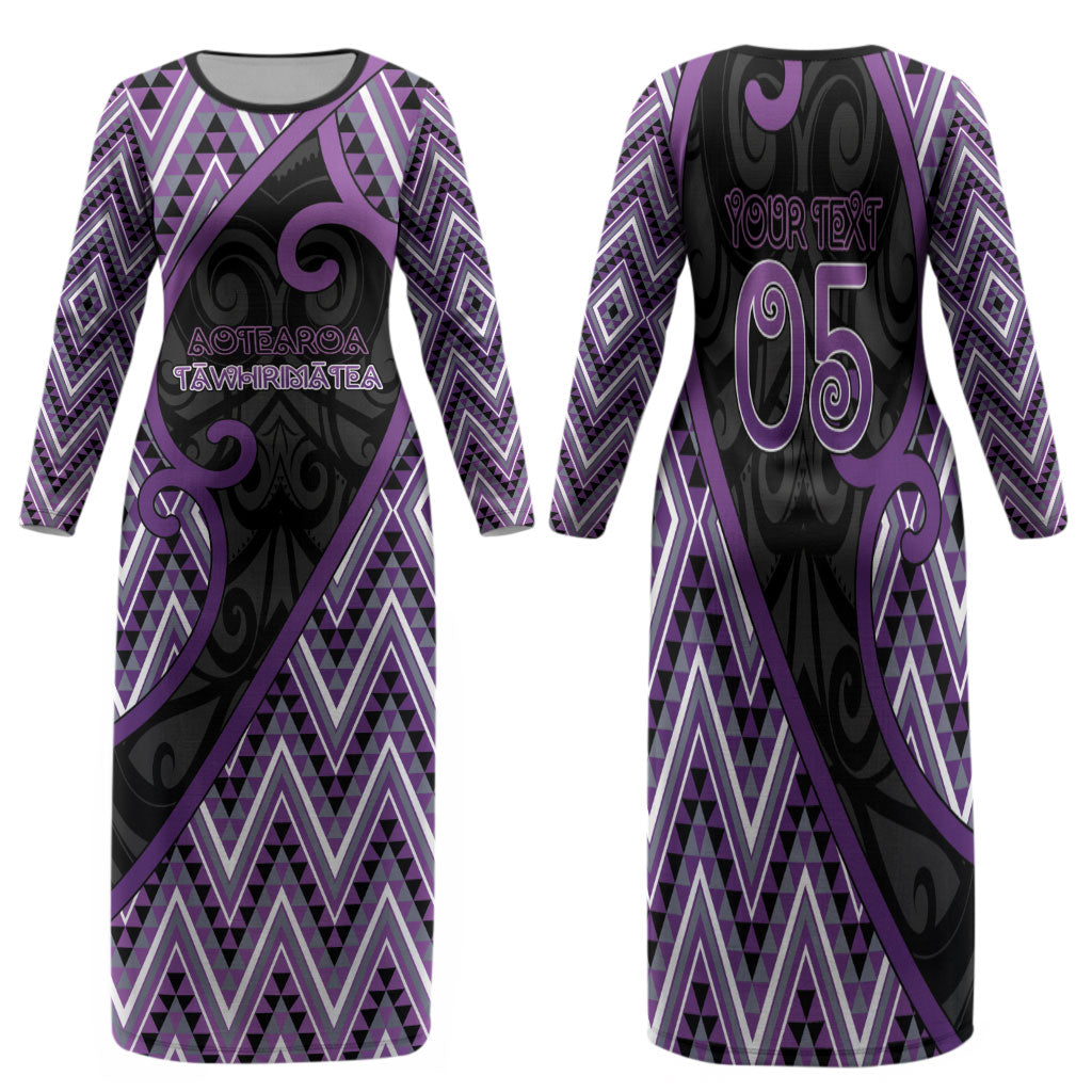 Custom Aotearoa Atua Tawhirimatea Family Matching Long Sleeve Bodycon Dress and Hawaiian Shirt God Of Storms Koru Patterns