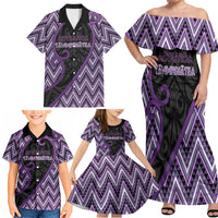 Custom Aotearoa Atua Tawhirimatea Family Matching Off Shoulder Maxi Dress and Hawaiian Shirt God Of Storms Koru Patterns