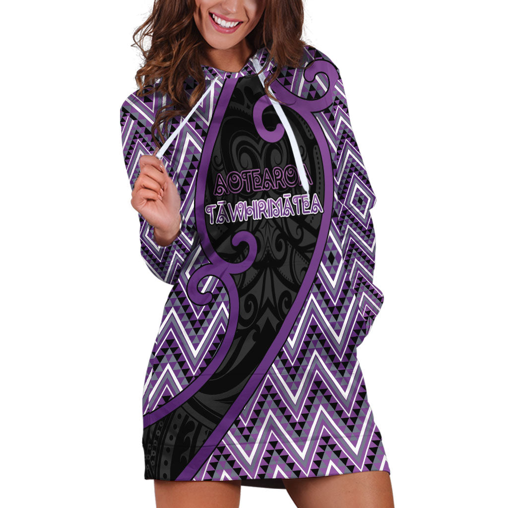 Custom Aotearoa Atua Tawhirimatea Hoodie Dress God Of Storms Koru Patterns