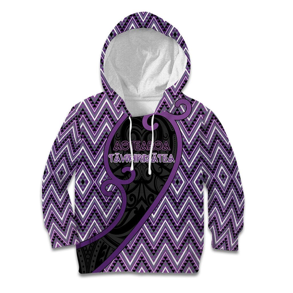 Custom Aotearoa Atua Tawhirimatea Kid Hoodie God Of Storms Koru Patterns