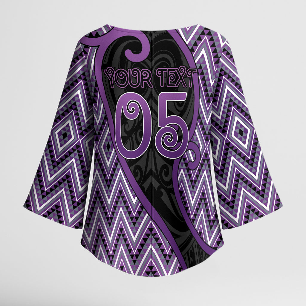 Custom Aotearoa Atua Tawhirimatea Kimono Sleeve Blouse God Of Storms Koru Patterns