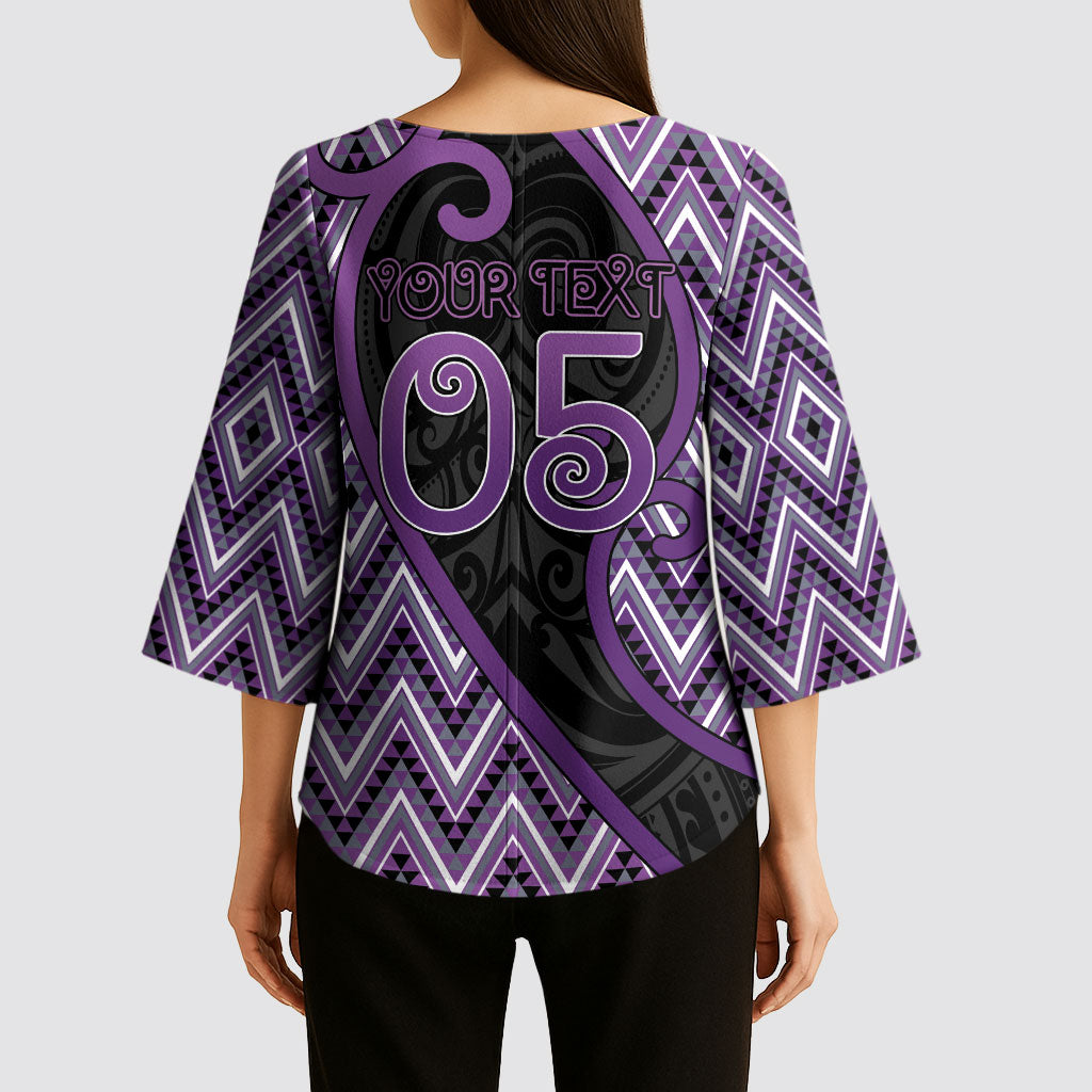 Custom Aotearoa Atua Tawhirimatea Kimono Sleeve Blouse God Of Storms Koru Patterns