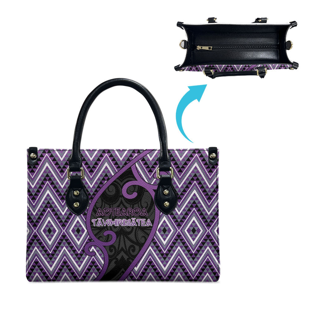 Aotearoa Atua Tawhirimatea Leather Bag God Of Storms Koru Patterns