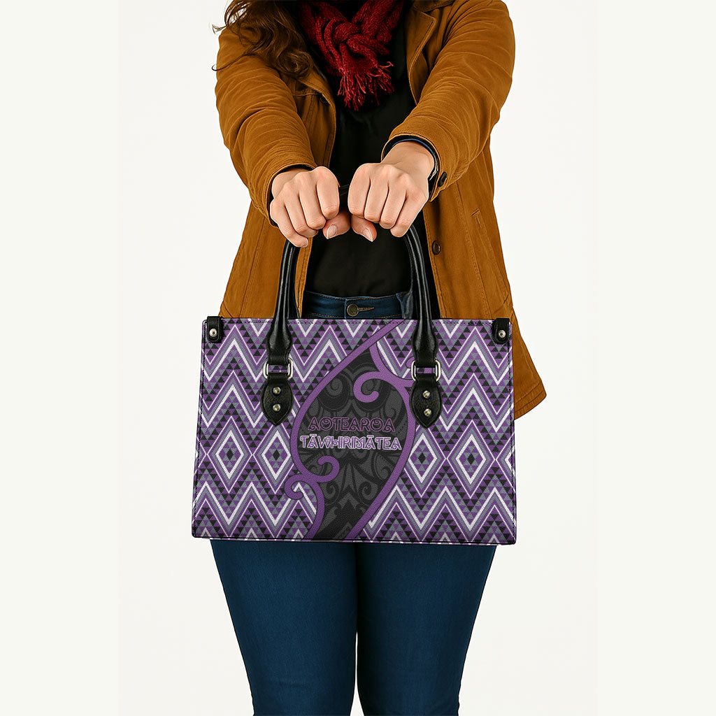 Aotearoa Atua Tawhirimatea Leather Bag God Of Storms Koru Patterns