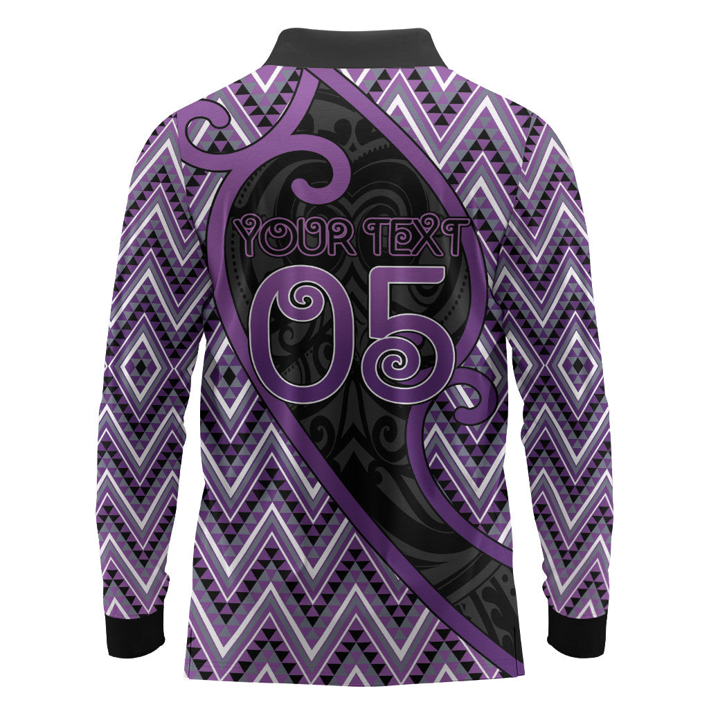 Custom Aotearoa Atua Tawhirimatea Long Sleeve Polo Shirt God Of Storms Koru Patterns