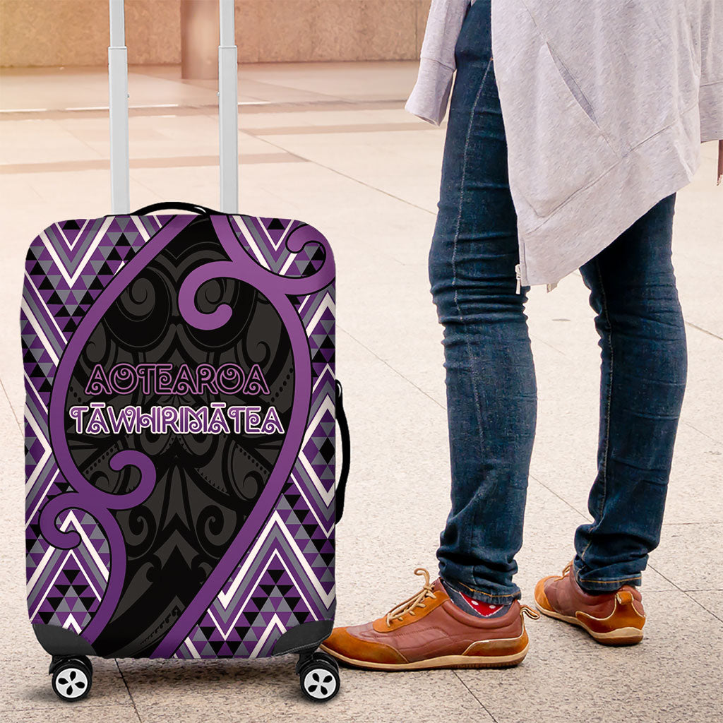 Aotearoa Atua Tawhirimatea Luggage Cover God Of Storms Koru Patterns
