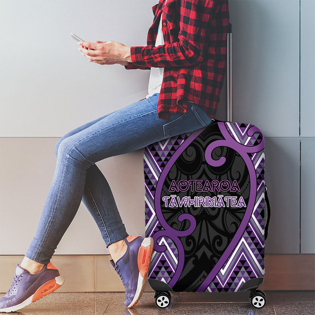 Aotearoa Atua Tawhirimatea Luggage Cover God Of Storms Koru Patterns
