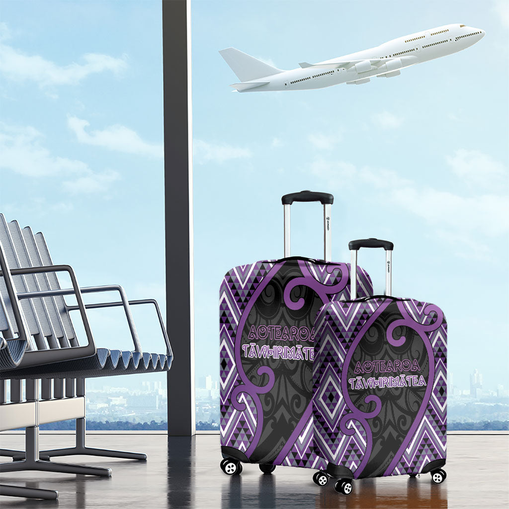 Aotearoa Atua Tawhirimatea Luggage Cover God Of Storms Koru Patterns