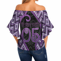 Custom Aotearoa Atua Tawhirimatea Off Shoulder Wrap Waist Top God Of Storms Koru Patterns