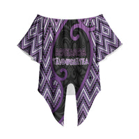 Custom Aotearoa Atua Tawhirimatea Off Shoulder Wrap Waist Top God Of Storms Koru Patterns