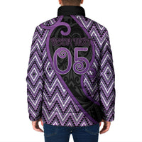 Custom Aotearoa Atua Tawhirimatea Padded Jacket God Of Storms Koru Patterns