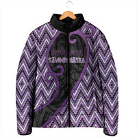 Custom Aotearoa Atua Tawhirimatea Padded Jacket God Of Storms Koru Patterns