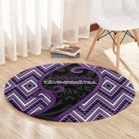 Aotearoa Atua Tawhirimatea Round Carpet God Of Storms Koru Patterns