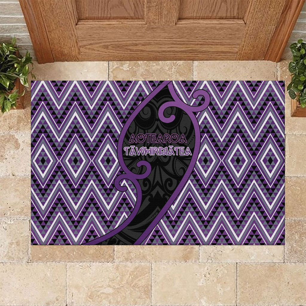 Aotearoa Atua Tawhirimatea Rubber Doormat God Of Storms Koru Patterns