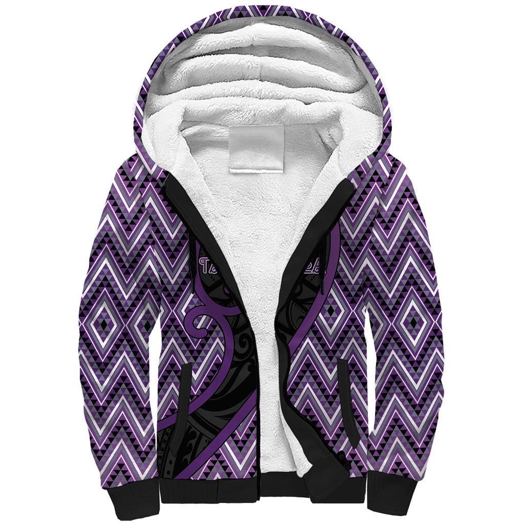 Custom Aotearoa Atua Tawhirimatea Sherpa Hoodie God Of Storms Koru Patterns