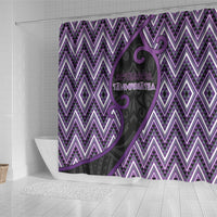 Aotearoa Atua Tawhirimatea Shower Curtain God Of Storms Koru Patterns