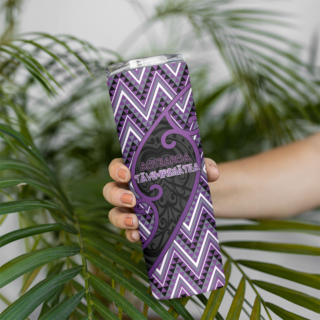 Custom Aotearoa Atua Tawhirimatea Skinny Tumbler God Of Storms Koru Patterns