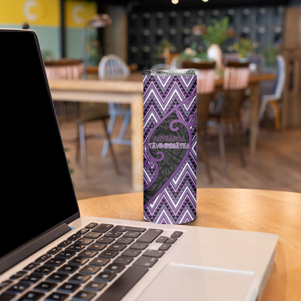 Custom Aotearoa Atua Tawhirimatea Skinny Tumbler God Of Storms Koru Patterns