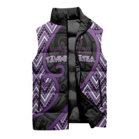 Custom Aotearoa Atua Tawhirimatea Sleeveless Puffer Jacket God Of Storms Koru Patterns