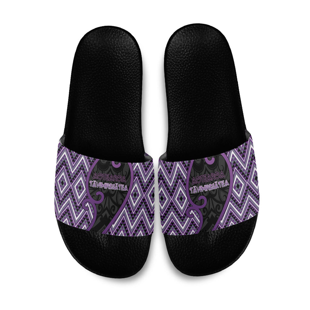 Aotearoa Atua Tawhirimatea Slide Sandals God Of Storms Koru Patterns