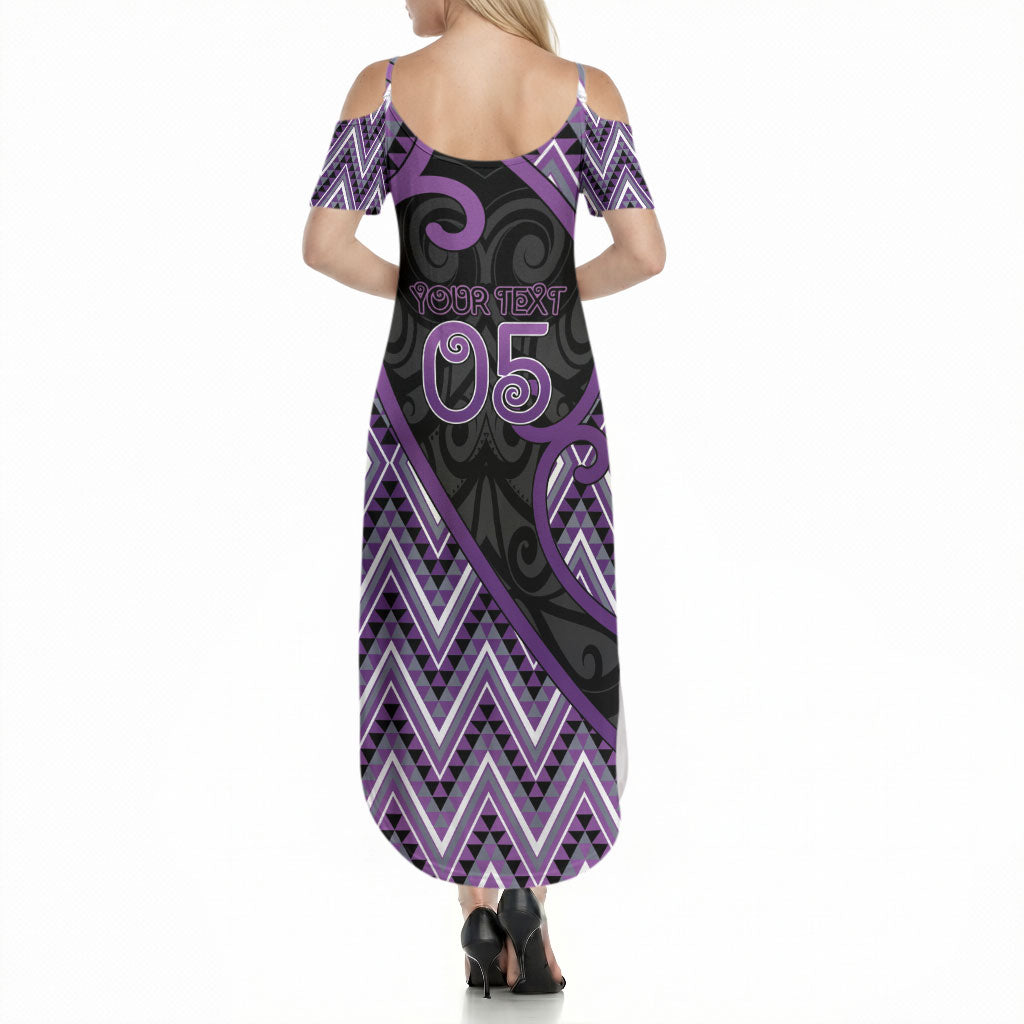 Custom Aotearoa Atua Tawhirimatea Summer Maxi Dress God Of Storms Koru Patterns