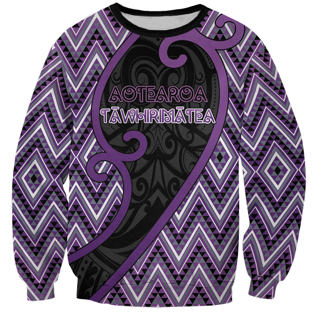 Custom Aotearoa Atua Tawhirimatea Sweatshirt God Of Storms Koru Patterns