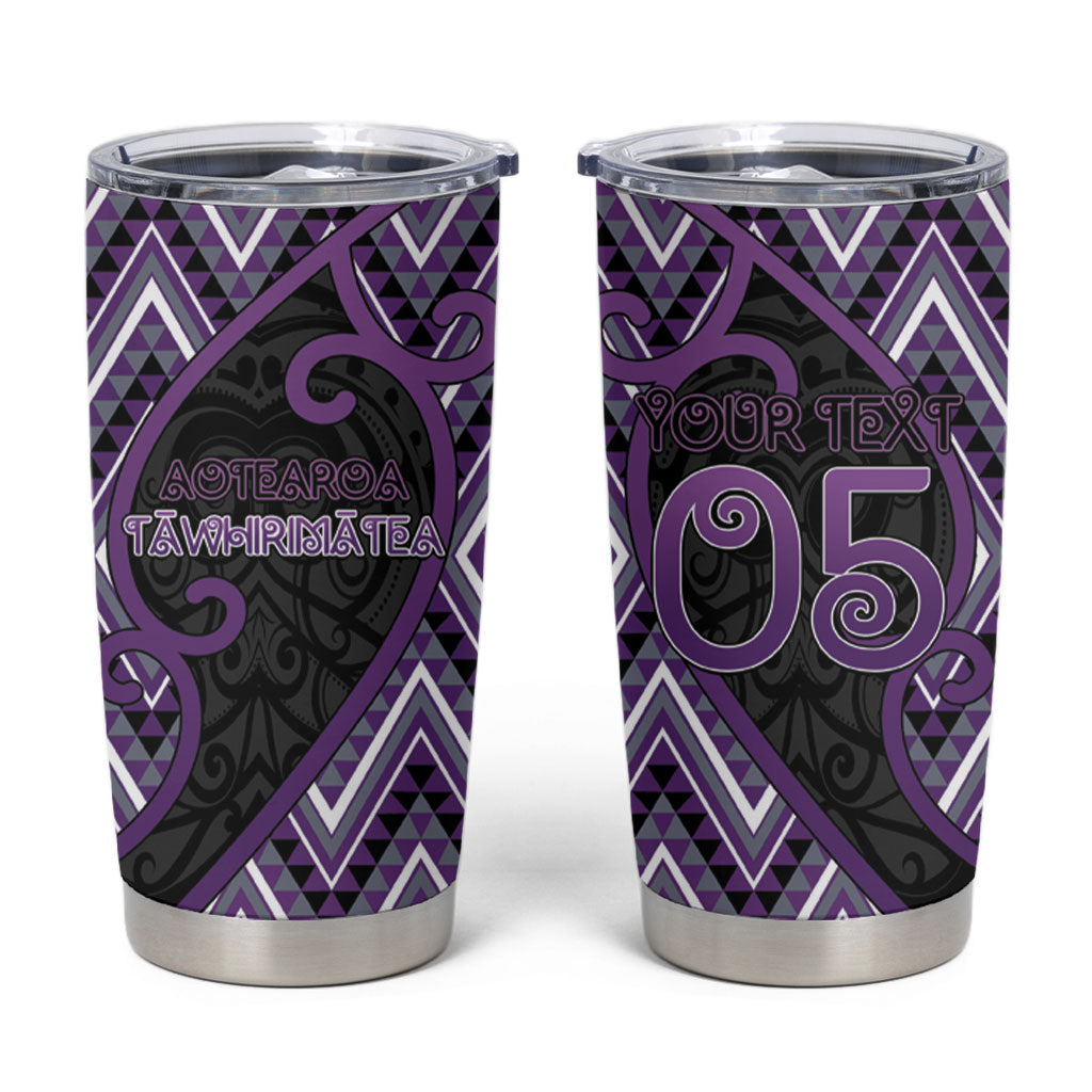 Custom Aotearoa Atua Tawhirimatea Tumbler Cup God Of Storms Koru Patterns