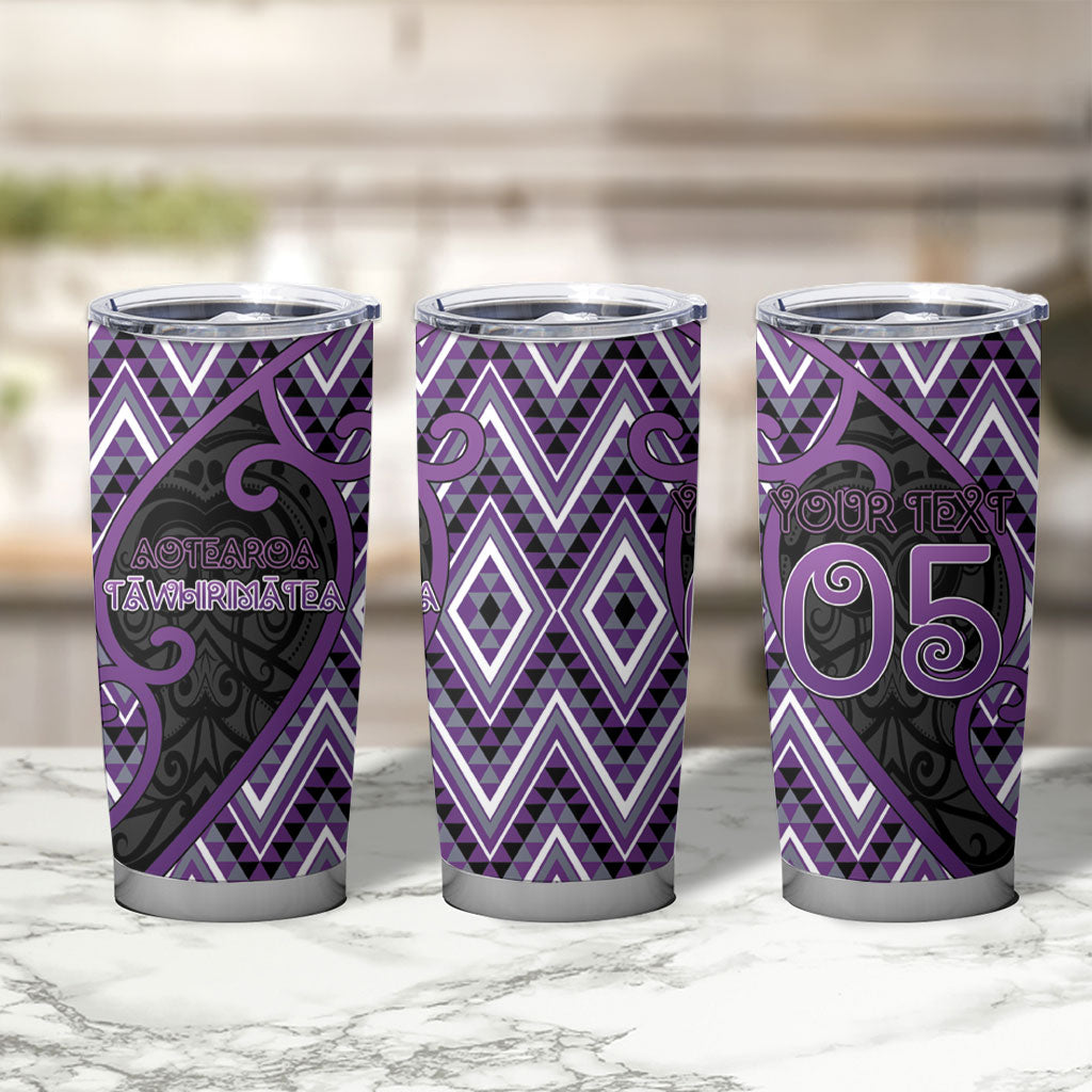 Custom Aotearoa Atua Tawhirimatea Tumbler Cup God Of Storms Koru Patterns
