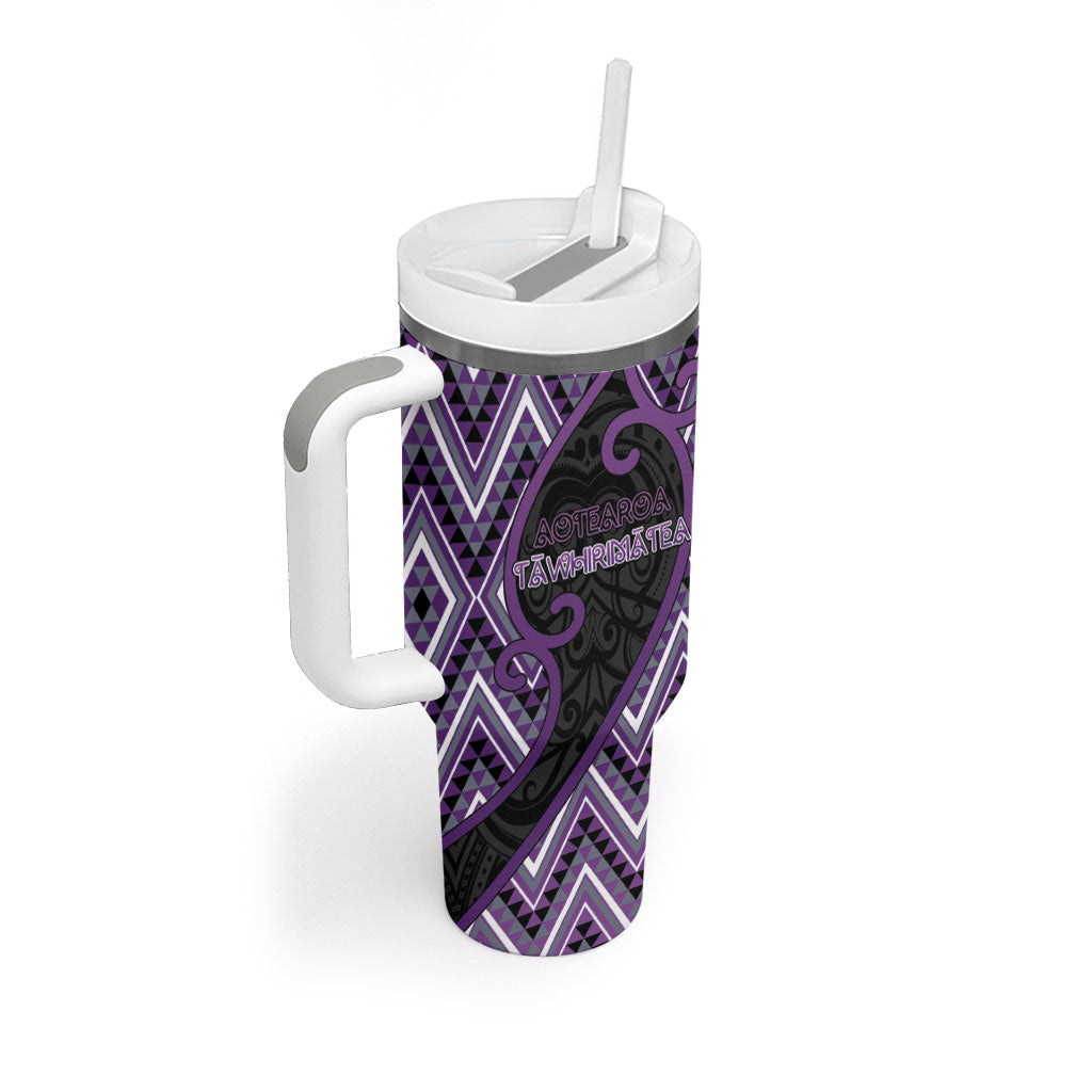 Custom Aotearoa Atua Tawhirimatea Tumbler With Handle God Of Storms Koru Patterns