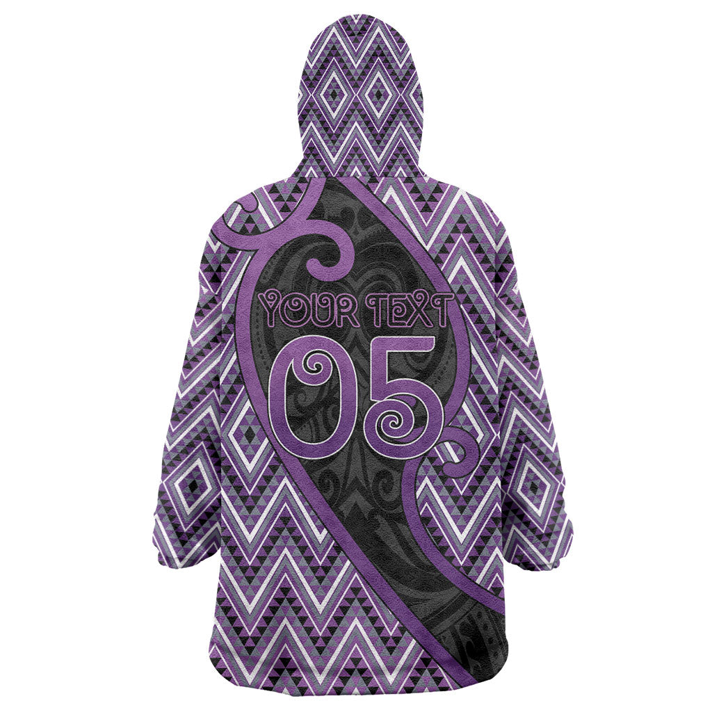 Custom Aotearoa Atua Tawhirimatea Wearable Blanket Hoodie God Of Storms Koru Patterns