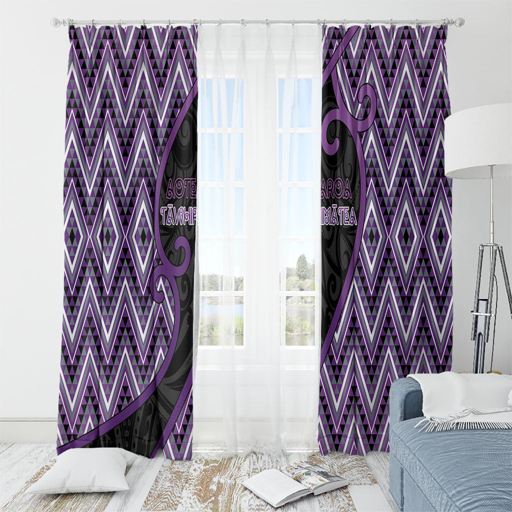 Aotearoa Atua Tawhirimatea Window Curtain God Of Storms Koru Patterns