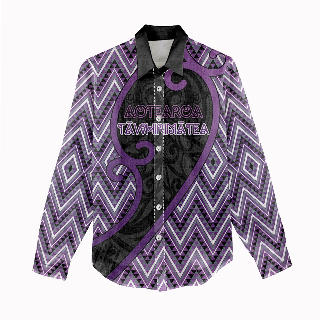Custom Aotearoa Atua Tawhirimatea Women Casual Shirt God Of Storms Koru Patterns